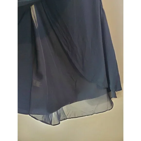 Lane Bryant Black Metallic Gold Striped High Low Tank Cross Back Sz 18/20 - Picture 7 of 9